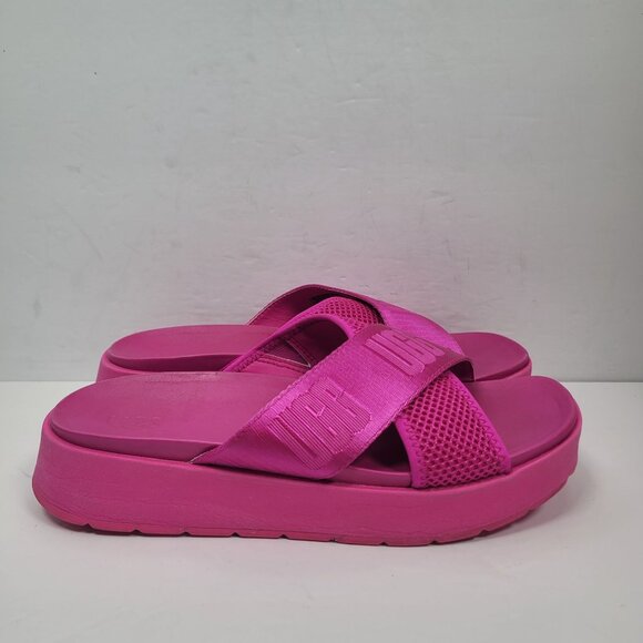 UGG Shoes - UGG Women's Emily Mesh Dragon Fruit Pink Slide Sandals S/N 1119491 US Size 6.5